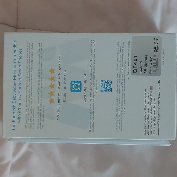 Pure Tech Baby Video Monitor - Picture 3 of 3